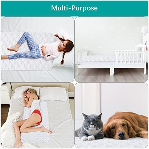 Waterproof Crib Mattress Protector, Non-Slip Quilted Pad - Image 6