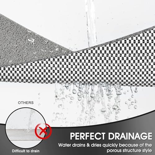 Shower Mat Non Slip 40.2 x16.1 Inch, Loofah Shower Mat Anti Slip Tub Mat - Image 3