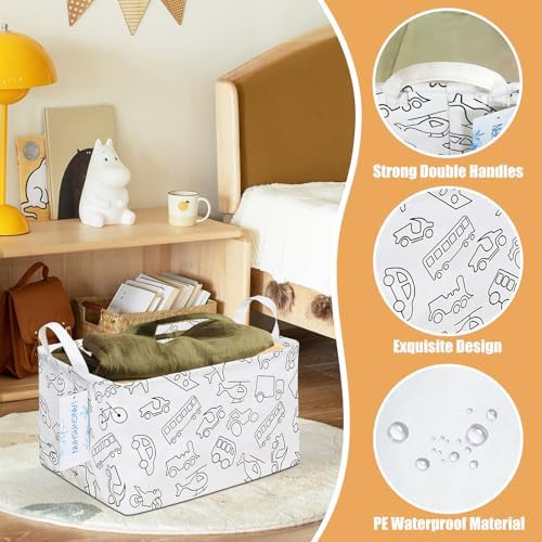 Rectangular Collapsible Vehicle Storage Basket Nursery Organizer - Image 3
