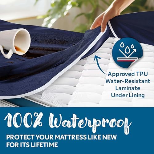 Guardmax Cot Mattress Encasement Zippered, 100% Waterproof Mattress Protector - Image 4
