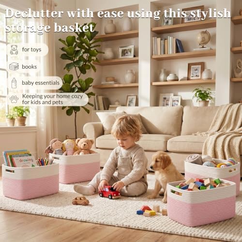 OIAHOMY 4 Pack Storage Basket, Closet Organizer - Image 5