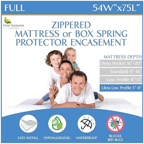 Full Size Mattress or Box Spring Encasement by FourSeasonsEssentials