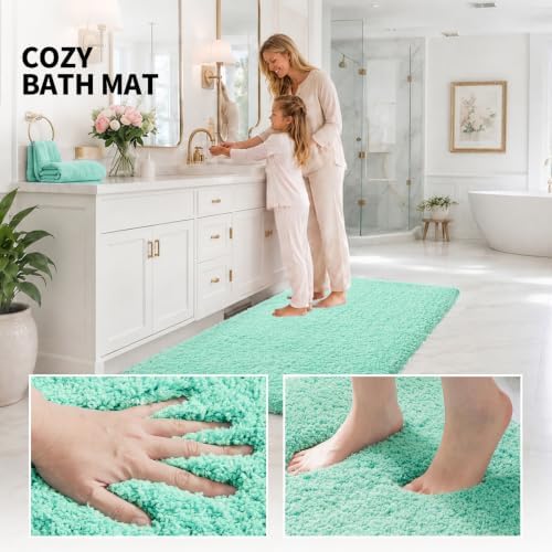ILANGO Bathroom Rugs 48" × 24", Extra Soft Absorbent Microfiber Bath Rugs - Image 5
