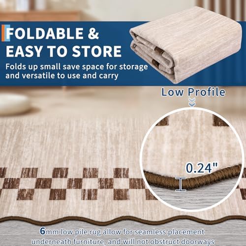 GarveeHome Washable Runner Rug 2x10 Modern Bordered Hallway Runner Rug - Image 6