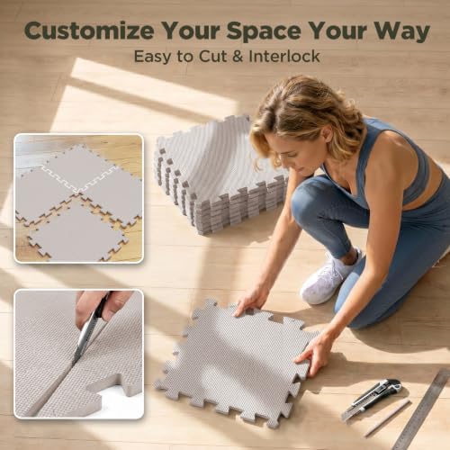 AIRHOP 18 PCS Gym Floor Mat, EVA Foam Puzzle Gym Mat, High-Density Interlocking - Image 6