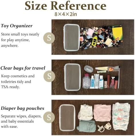 4 pcs Clear Zipper Pouches, Hard Shell Zipper Case, Makeup Organizer - Image 6