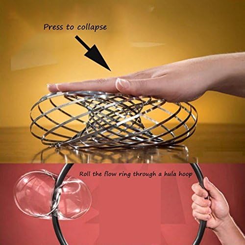 Digital Energy Kinetic Educational Spring Toy - Multi Sensory Interactive 3D Shaped Flow Ring (Royal Blue)