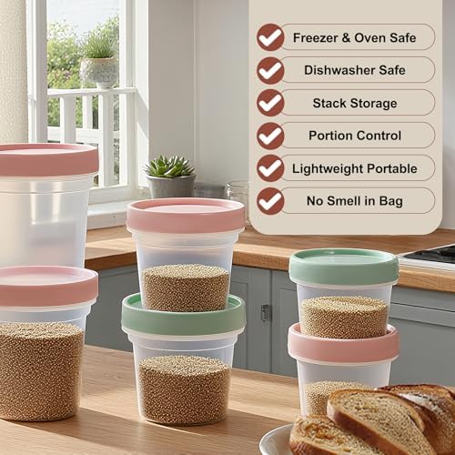 6 Pack 3.4oz Food Storage Containers, Plastic Containers - Image 5