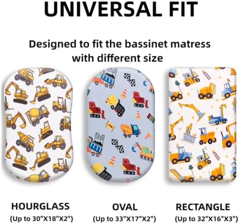 4 Pack Baby Boy Bassinet Sheets Set Soft Fitted Baby Boy Mattress Covers - Image 2