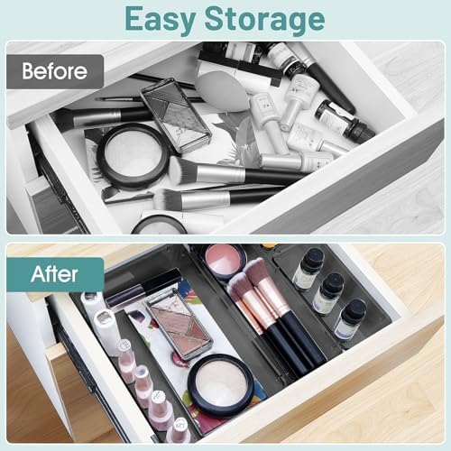 25 PCS Plastic Drawer Organizer Set, Makeup Organizers and Storage Bins - Image 4