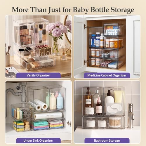 6 Pack Stackable Baby Bottle Organizer Storage - Image 6