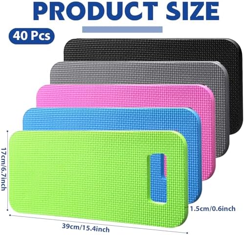 Riakrum 40 Pcs Garden Kneeling Pad Garden Knee Pad Thick Foam Knee Mat - Image 2