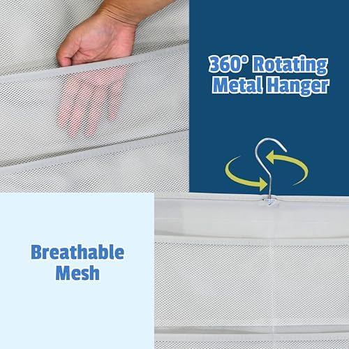 Simple Houseware 24-Pocket Double-Sided Hanging Closet Organizer - Image 3