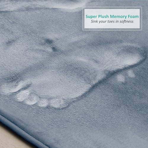 Clara Clark 2 Piece Bathroom Rugs, Velvet Memory Foam Bath Mat Set, Non-Slip - Image 6