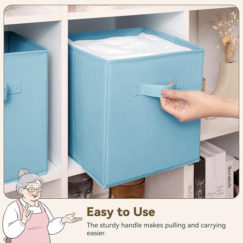 GRANNY SAYS 11x11 Cube Storage Bins, Light Blue - Image 5