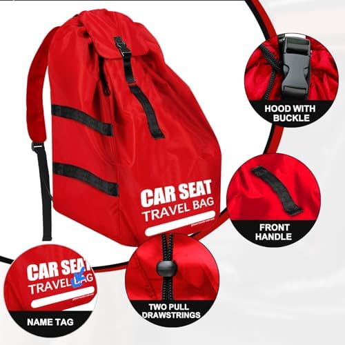 Car Seat Travel Bag for Airplane, Padded Strap Car Seat Bags for Air Travel - Image 6
