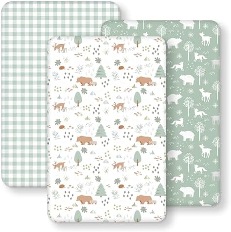 Bassinet Sheets Boy 33”x20” Compatible by FIEMOL