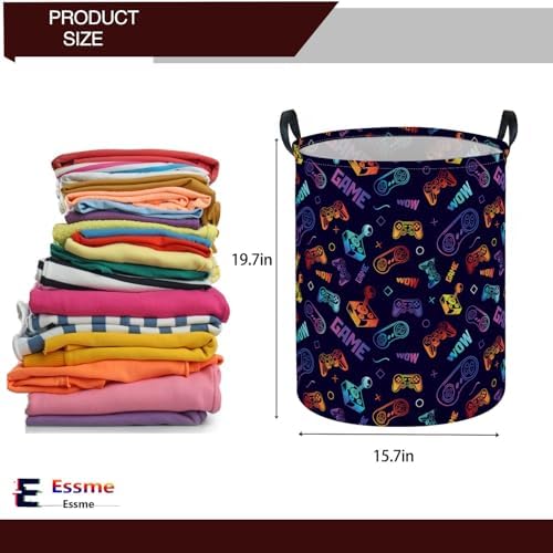 Essme Kids Laundry Basket, Game Hamper Collapsible Waterproof Storage Bin - Image 2