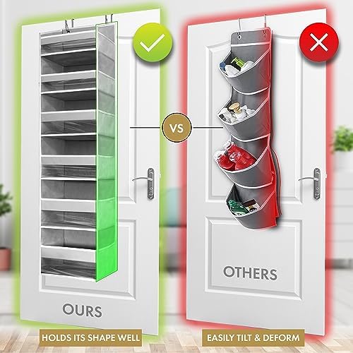 HOMELUX THEORY Over the Door Organizer, 100D Fabric Transparent 2pc - Image 4