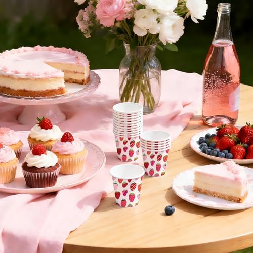 WRAPAHOLIC 3oz Strawberry Bathroom Cups - Image 6