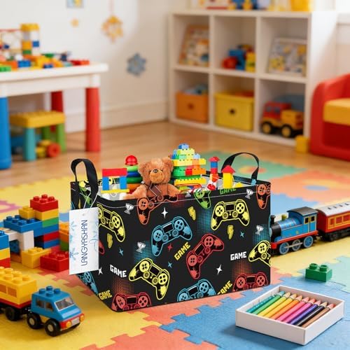 Rectangular Collapsible Game Storage Basket Nursery Toy Organizer - Image 5