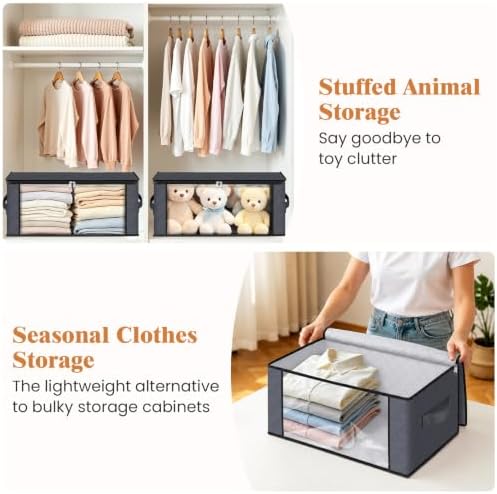 Fab totes 35L Closet Organizers, Foldable Under Bed Storage Containers - Image 3