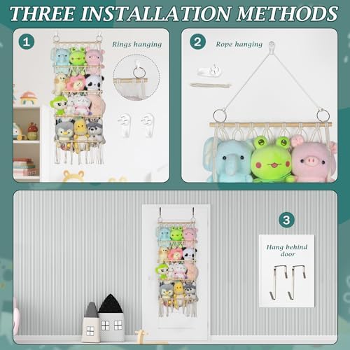 42 Cm Wide Over The Door Stuffed Animal Storage Hammock - Image 5