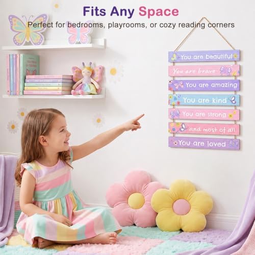 Girls Room Decor Colorful Inspirational Wall Plaque Set - Image 5