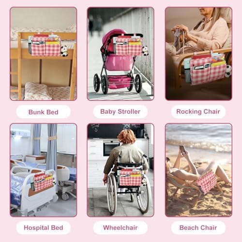 Surblue Bedside Caddy Hanging Bed Organizer Storage Bag Pocket - Image 6
