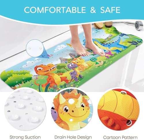 SHUCHING Baby Bath Mat for Tub Non Slip-40 X 16 Inch - Image 5