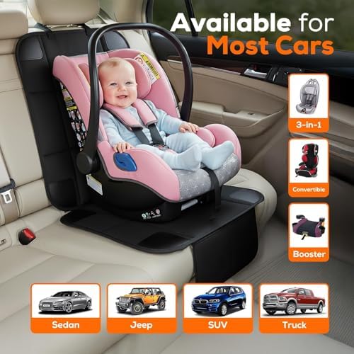 VLM 2 Pack Car Seat Protector for Child Car Seat, Waterproof Padded Cover - Image 4