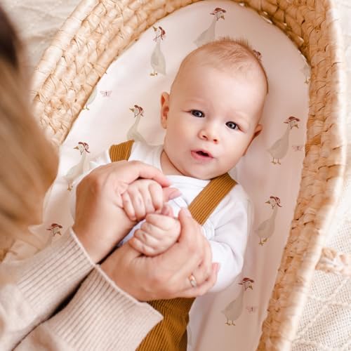 Baby Bassinet Sheets Girl Boy, 3 Pack Fitted Bassinet Sheet - Image 6