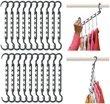 Wonder Hanger Max 20-Pack Space-Saving Hangers, 360° Hook by WONDERHANGER