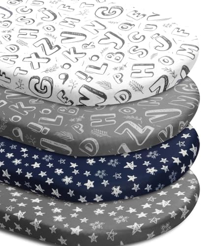 4 Pack Breathable Bassinet Sheets by FIGEPO