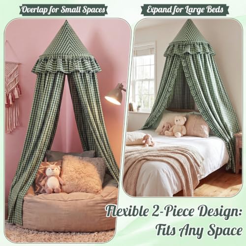 SmoothNovelty Gingham Plaid Bed Canopy - Image 6