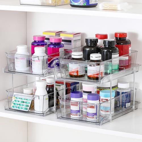 2 Tier Clear Organizer with Dividers - Image 4