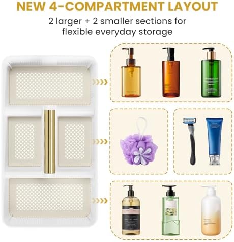 BYUNER Portable Cleaning Caddy & Shower Basket: Hard Plastic Caddy Organizer - Image 6