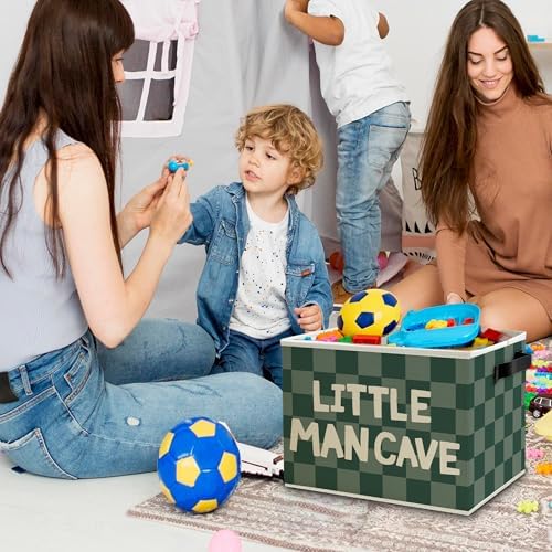 Little Man Cave Boys Storage Bins Box - Image 2