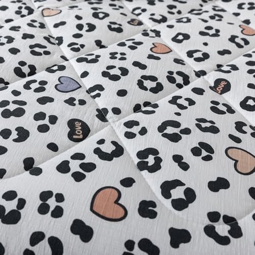 Caressma Cheetah Print Toddler Bedding Set 4 Pieces Kids Comforter Set - Image 5