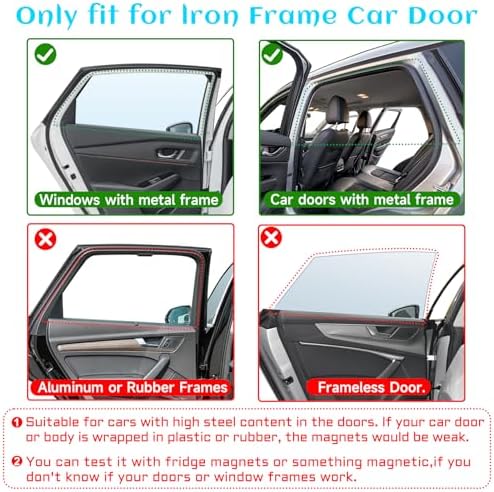 Car Window Shades, 2 Packs Magnetic Car Sun Shades - Image 5