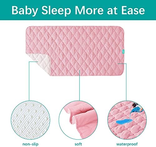 Waterproof Crib Mattress Protector, Non-Slip Quilted Pad - Image 2