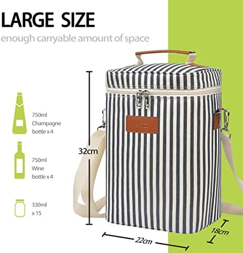 Tirrinia 4 Bottle Wine Tote Carrier - Image 4