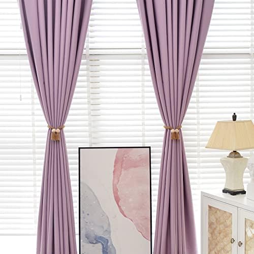 NICEEC 4 Pack Wooden Ball Magnetic Curtain Tiebacks Boho Home Decor Drape Tie - Image 5