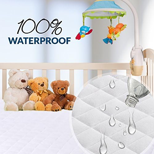 PlushDeluxe Pack and Play Mattress Protector, Waterproof Playard Pack N Play - Image 6