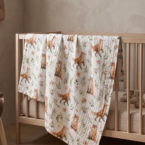 Muslin Swaddle Blankets for Newborn, 4 Pack Breathable Soft Receiving Blanket - Image 6