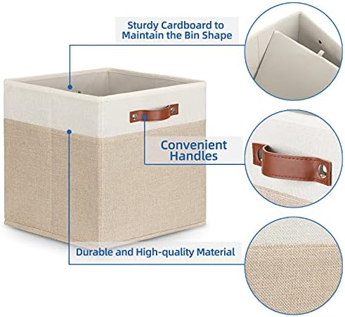 Temary Cube Storage Bins 13 Inch Fabric Storage Cubes Storage Baskets - Image 3