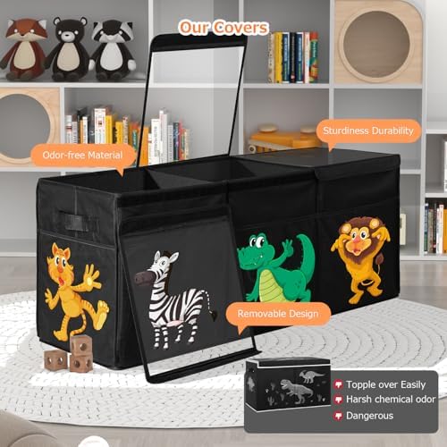 YOHOOLYO Extra Large Collapsible Sturdy Toy Box Storage Organizer - Image 2