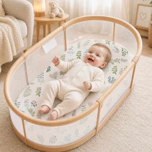 4 Pack Bassinet Sheets, Compatible - Image 6