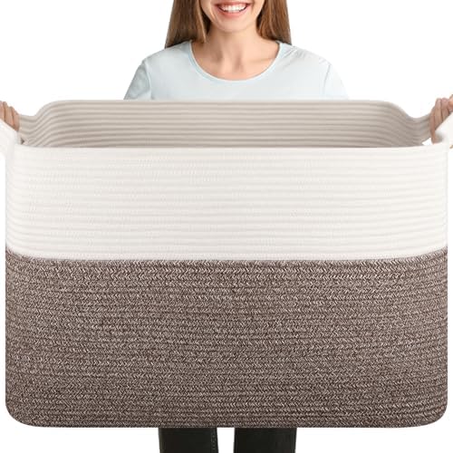 OIASKET 108L Cotton Rope Storage Basket by OIASKET