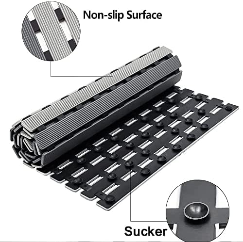 BEMISO Shower Mat Non Slip Bathtub Mat 37.4 x 15.7 Inch Bath Mat - Image 2